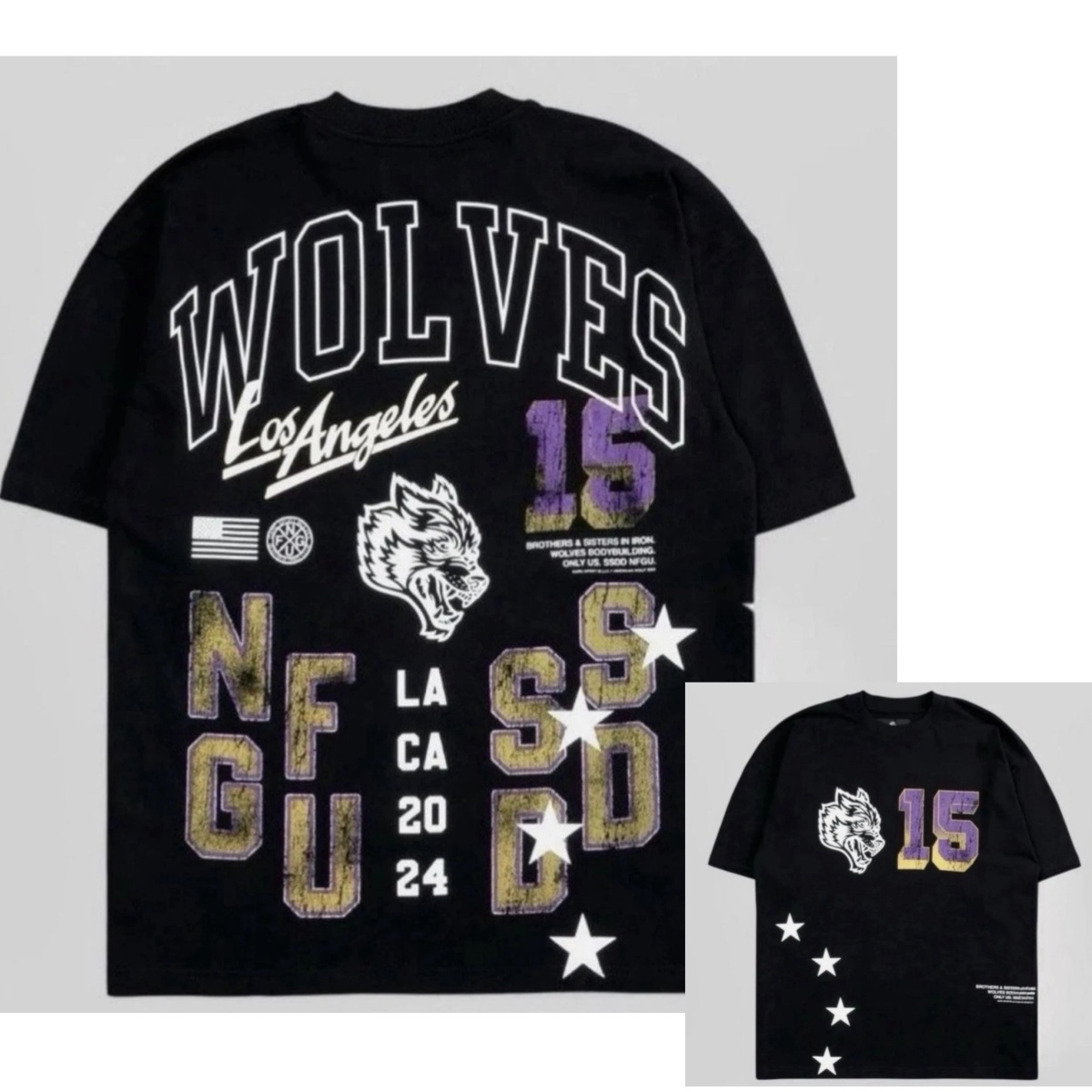 Streetwear Brand La - Camiseta Estampada de Algodão City of