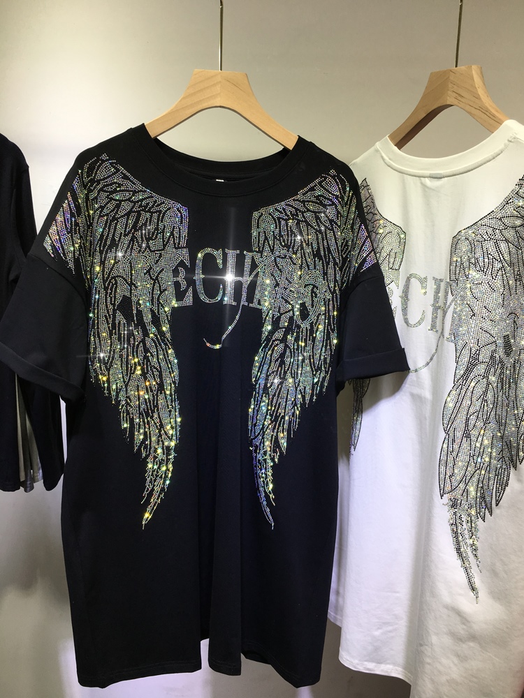 Unisex Oversized Rhinestone An - Streetwear Brand Shirts avaliação e preço