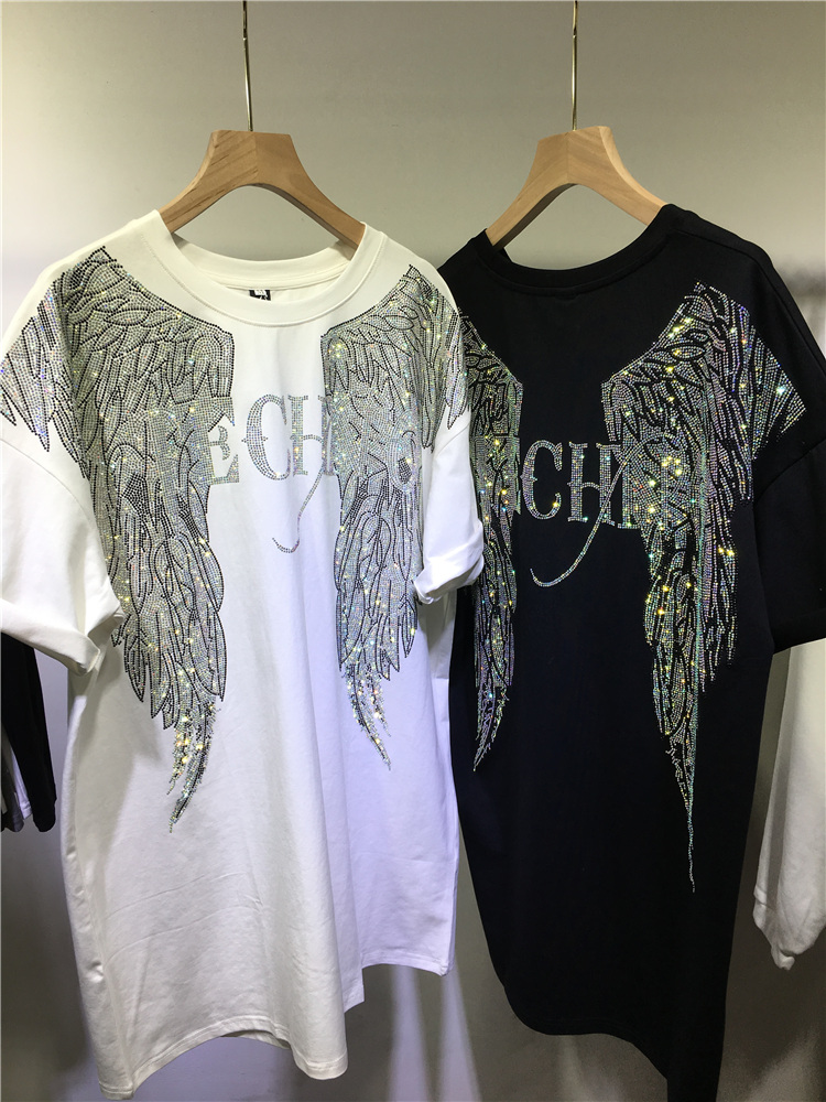 Unisex Oversized Rhinestone An - Streetwear Brand Shirts avaliação e preço