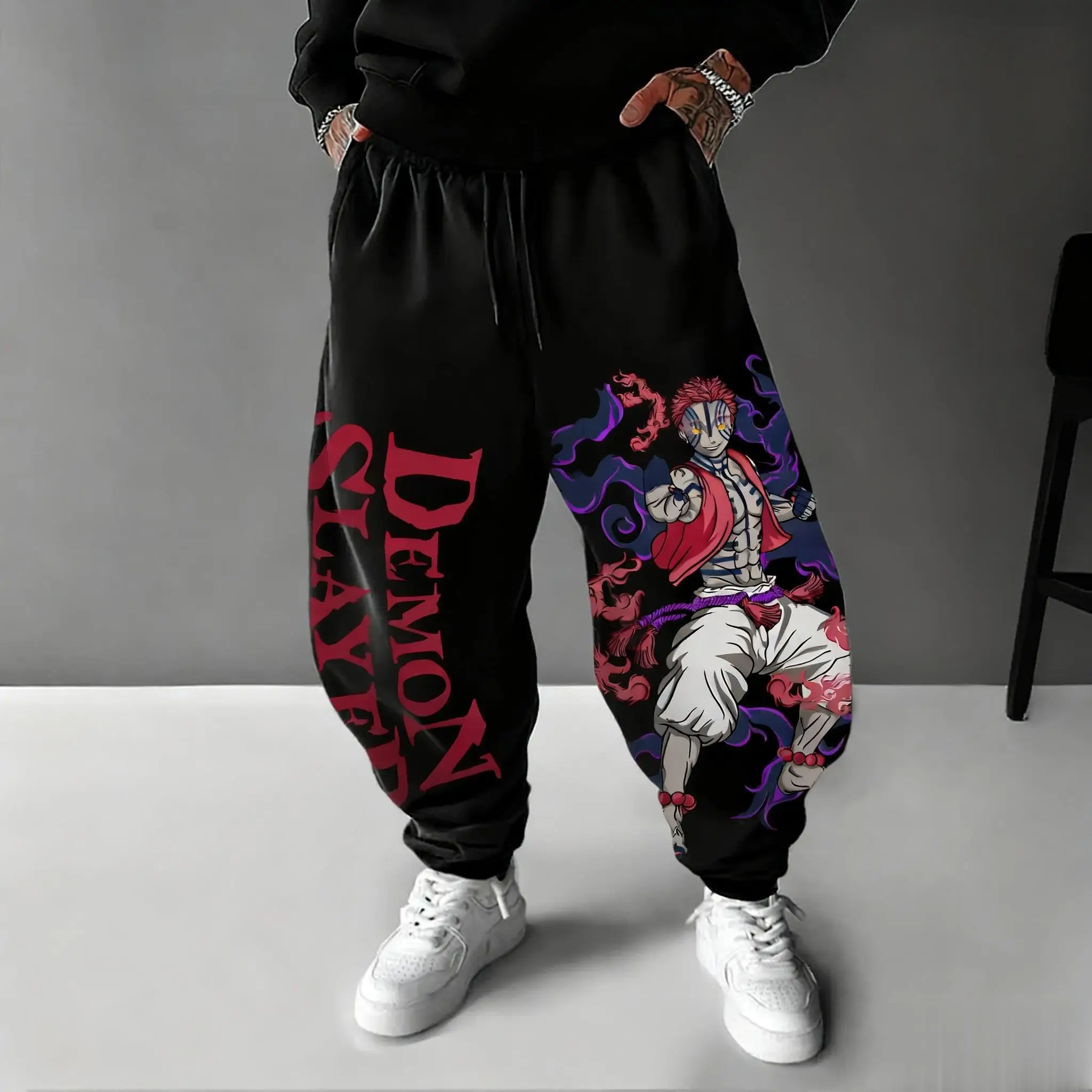 Calças de Anime Demon Slayer A - Streetwear Brand Beanie avaliação e preço